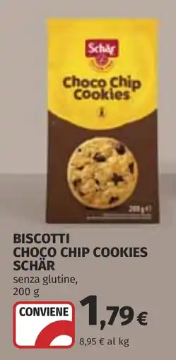 Coop Biscotti Choco Chip Cookies Schär senza glutine offerta