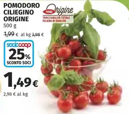 Coop Pomodoro ciliegino origine offerta
