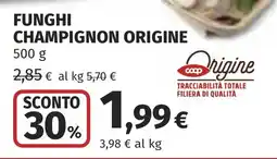 Coop Funghi champignon origine offerta