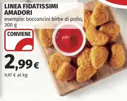 Coop Linea Fidatissimi Amatori bocconcini birbe di pollo offerta