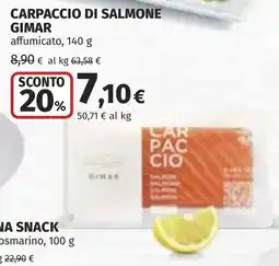 Coop Carpaccio di salmone Gimar offerta