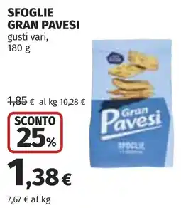 Coop Sfoglie Gran Pavesi offerta