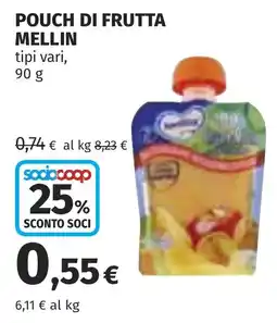 Coop Pouch di frutta Mellin offerta