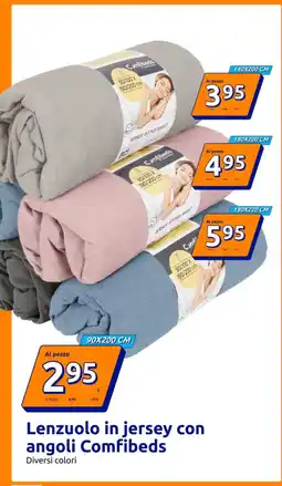 Action Lenzuolo in jersey con angoli Comfibeds offerta