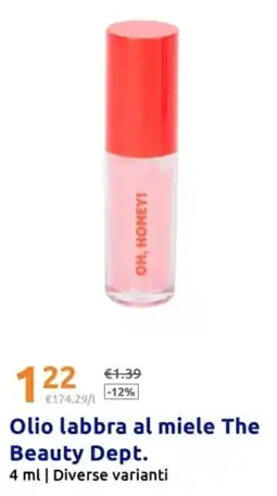 Action Olio labbra al miele The Beauty Dept. offerta