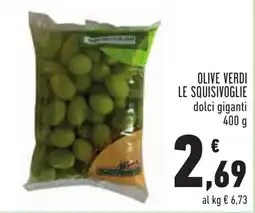 Conad Olive verdi le squisivoglie dolci giganti offerta