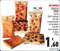 Conad Focaccia Conad offerta