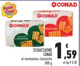Conad Schiacciatine Conad al rosmarino, classiche offerta