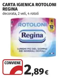 Coop Carta igienica rotoloni Regina offerta