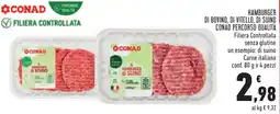Conad Hamburger di suino offerta