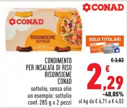 Conad Condimento per insalata di riso risoinsieme conad offerta