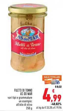 Conad Filetti di Tonno ÀS DO MAR offerta