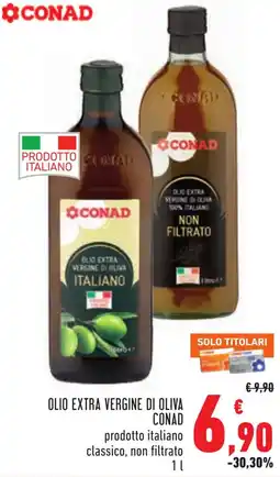 Conad Olio extra vergine di oliva Conad offerta