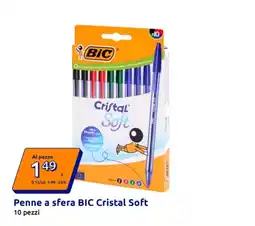 Action Penne a sfera BIC Cristal Soft offerta