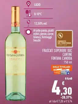 Conad Frascati superiore DOC Fontana Candida offerta