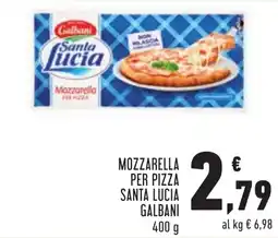 Conad Mozzarella per pizza Santa Lucia Galbani offerta