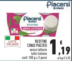 Conad Ricottine senza lattosio offerta