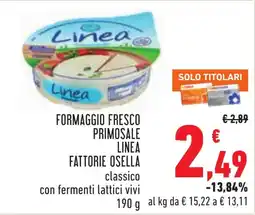 Conad Formaggio fresco primosale linea fattorie osella classico offerta