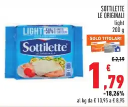 Conad Sottilette le originali light offerta