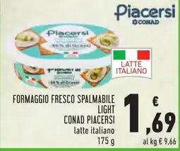 Conad Formaggio fresco spalmabile light Conad Piacersi offerta