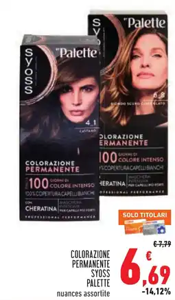 Conad Colorazione permanente Syoss Palette offerta