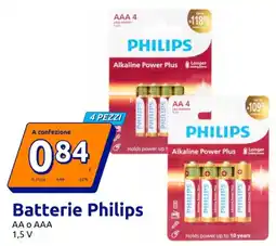 Action Batterie Philips offerta