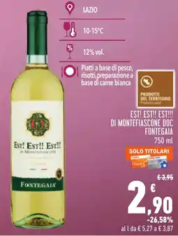 Conad Est! Est!! Est!!! di Montefiascone DOC Fontegaia offerta