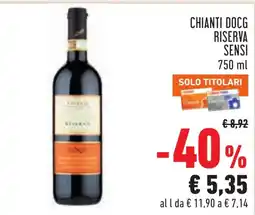 Conad Chianti DOCG Riserva Sensi offerta