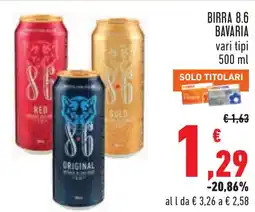 Conad Birra 8.6 Bavaria offerta