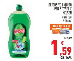 Conad Detersivo liquido per stoviglie Nelson offerta