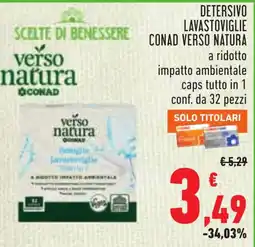 Conad Detersivo lavastoviglie verso natura offerta