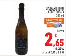 Conad Spumante brut corte dorata offerta