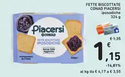 Conad Fette biscottate iposodiche Piacersi offerta