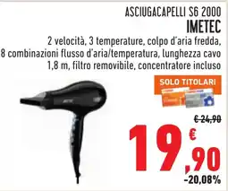 Conad Asciugacapelli S6 2000 Imetec offerta