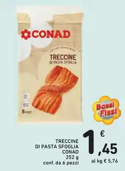 Conad Trecchine di pasta sfoglia Conad offerta