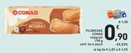 Conad Plumcake Conad integrali offerta