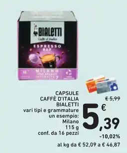 Conad Capsule caffè d'Italia Bialetti offerta