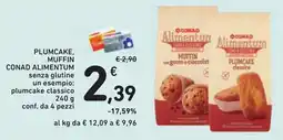 Conad Plumcake, muffin conad alimentum senza glutine offerta