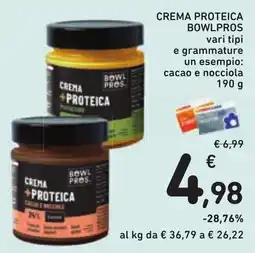 Conad Crema proteica Bowlpros offerta