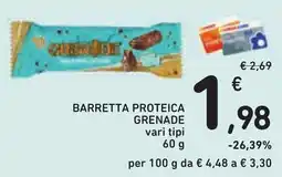 Conad Barretta proteica Grenade offerta