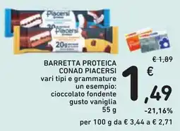 Conad Barretta proteica Conad Piacersi offerta