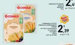 Conad Formaggi a fette freschi e convenienti Conad offerta