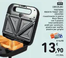 Conad Tostiera Rock'n Toast 3in1 Cecotec offerta
