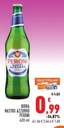 Conad Birra Nastro Azzurro Peroni offerta