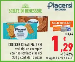Conad Cracker Conad Piacersi offerta