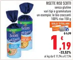 Conad Risette riso Scotti senza glutine offerta