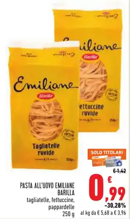 Conad Pasta all'uovo Emiliane Barilla offerta