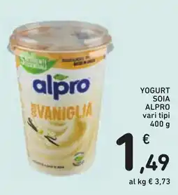 Conad Yogurt soia alpro vaniglia offerta