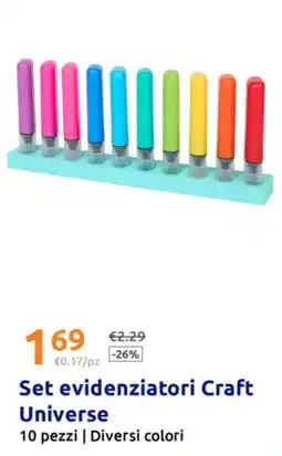 Action Set evidenziatori Craft Universe offerta