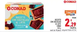 Conad Biscotto con cioccolato al latte Conad offerta